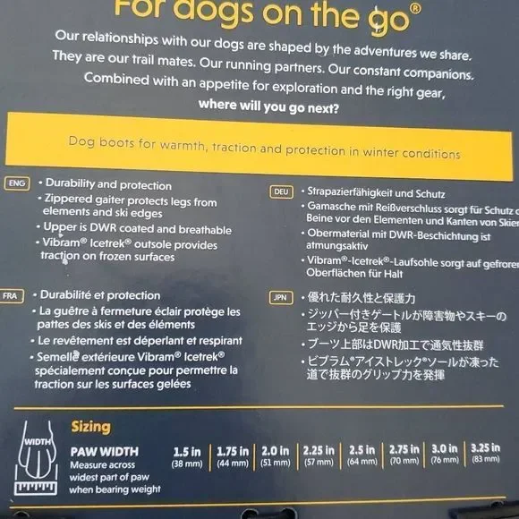 Ruffwear Polar Trex Dog Cold Weather Boots Forest Green Size 2.5 inches - Picture 3 of 4